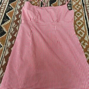 Red Gingham Spaghetti Strap